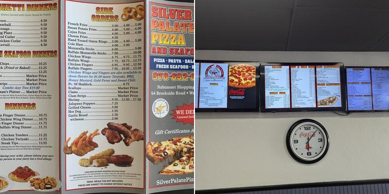 Silver Palate Pizza Menu