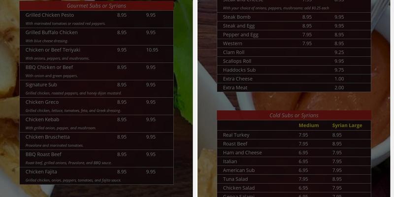 Jimmy's Restaurant & Pizza House Menu