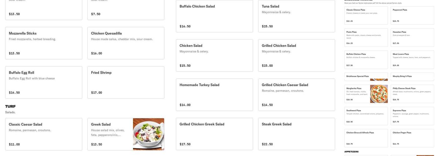 Center Brickhouse Pizza Menu