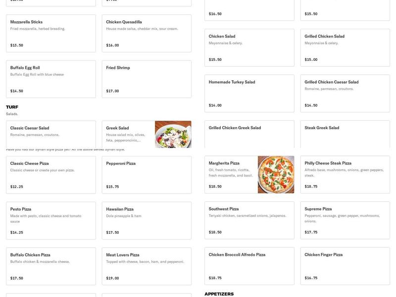 Center Brickhouse Pizza Menu