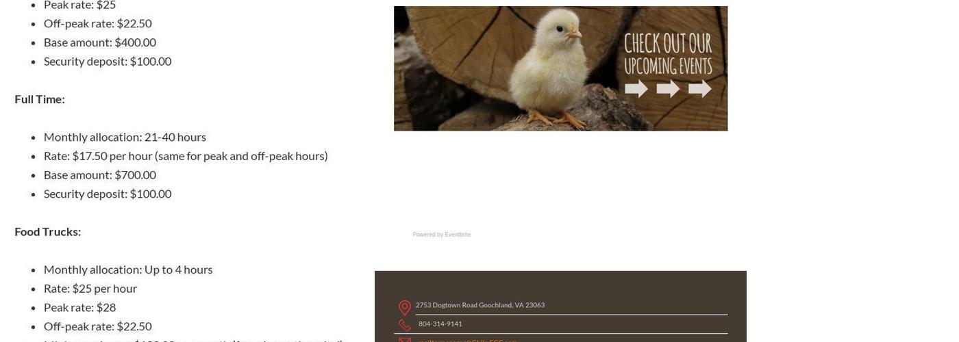 Chiknegg Incubator Kitchen Menu