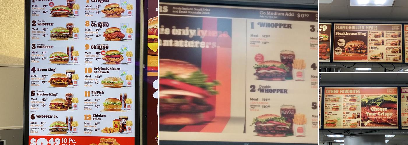 Burger King Menu