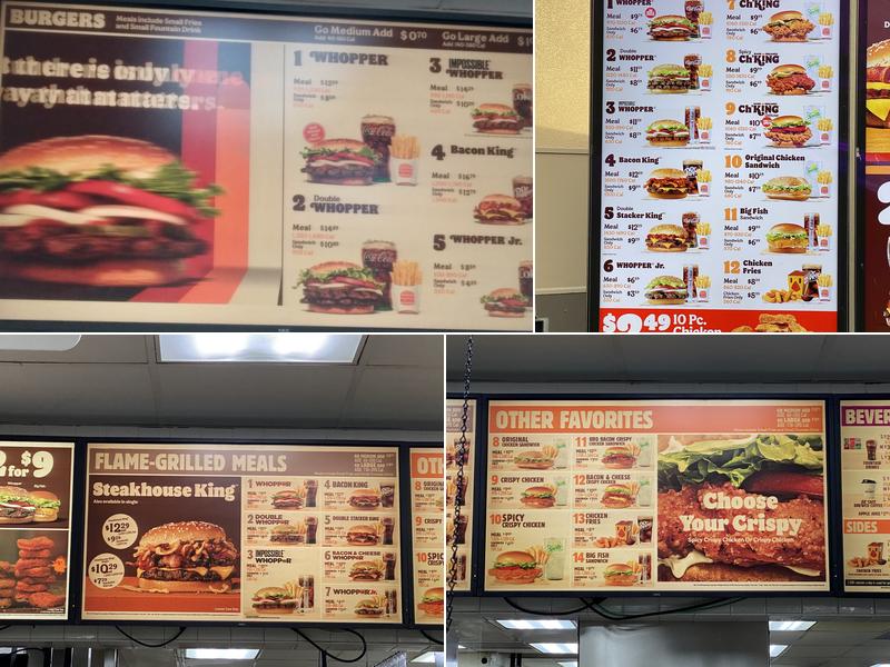 Burger King Menu