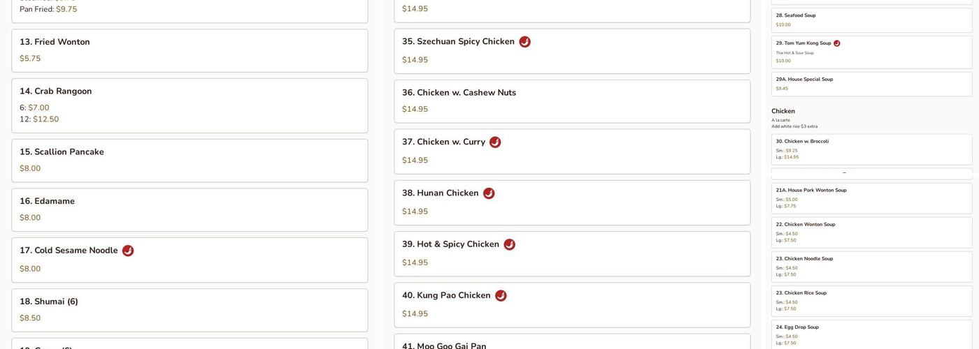 Lu's Kitchen Menu