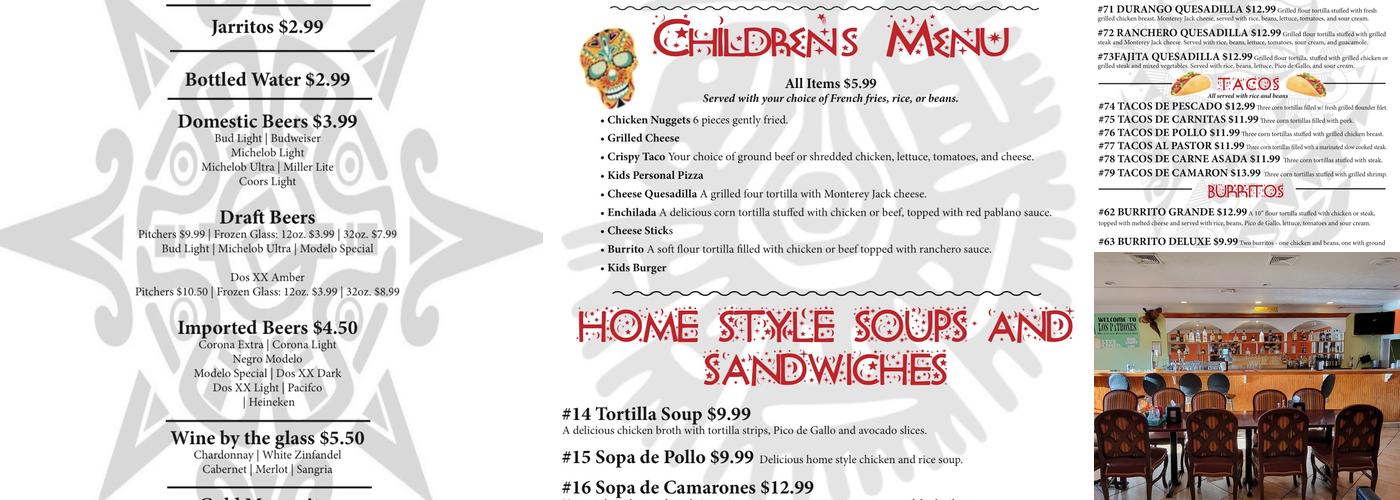 LOS PATRONES Menu