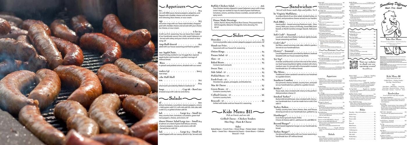 Something Different (Retail) Menu