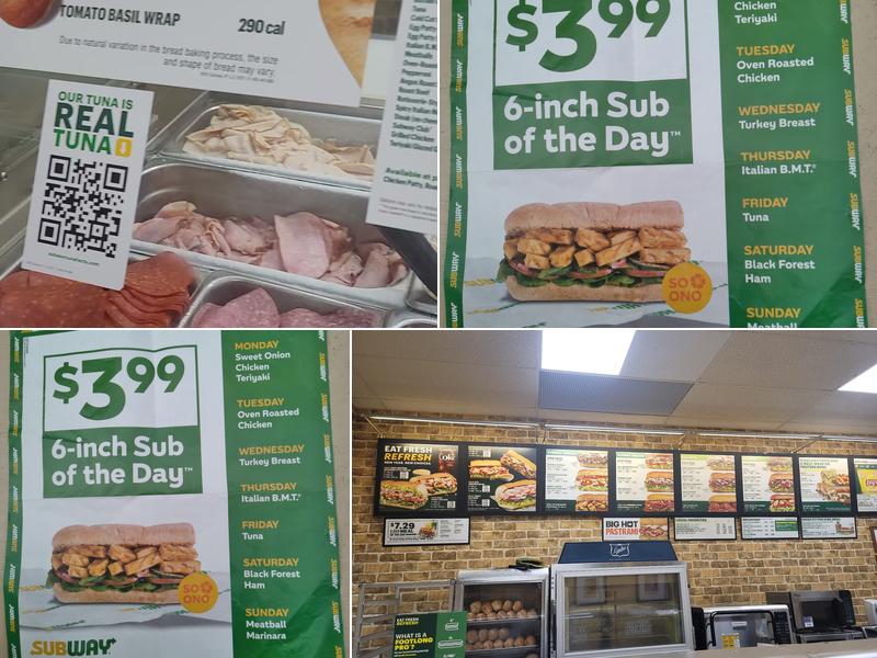 Subway Menu