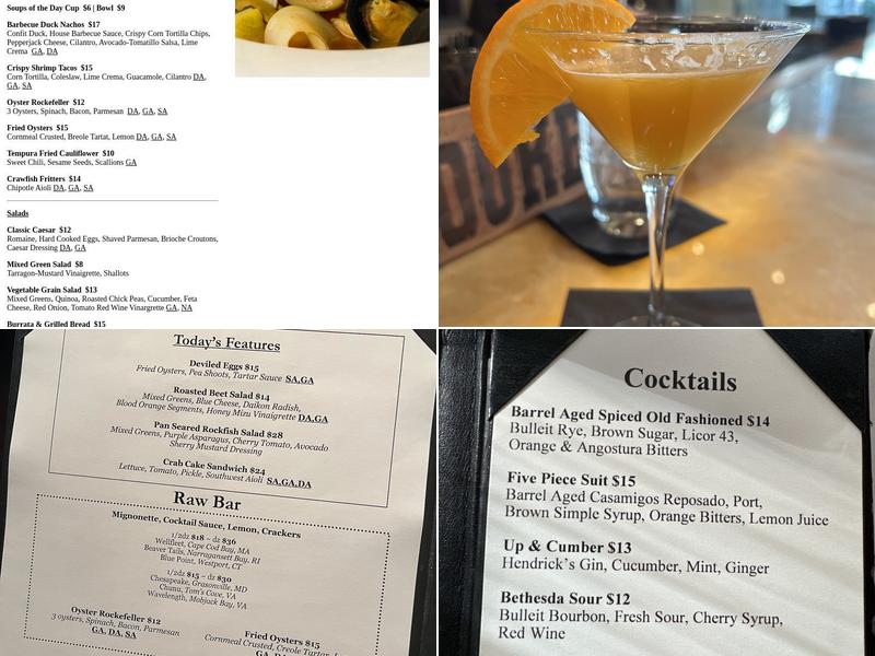 Black's Bar & Kitchen Menu