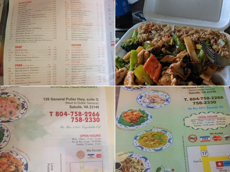 China Spring Restaurant Menu
