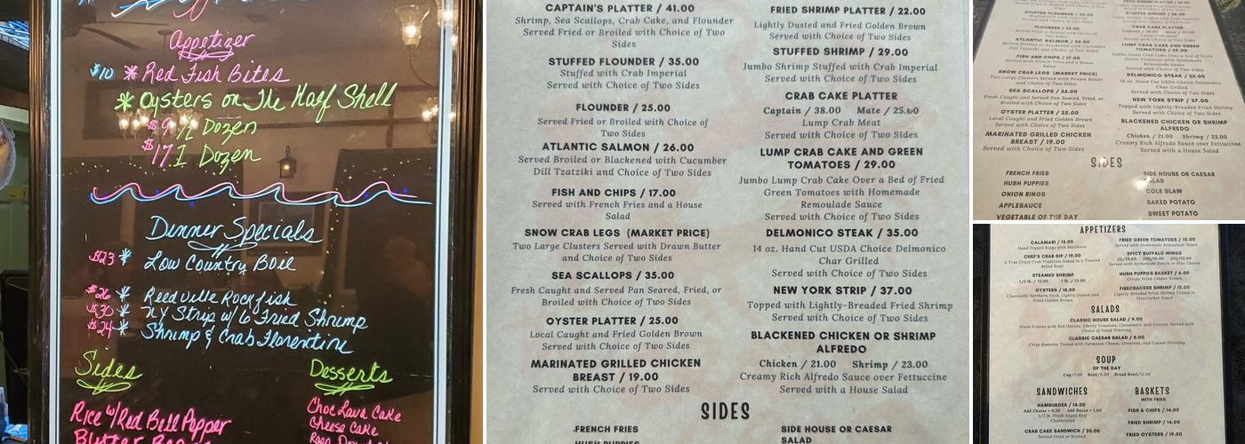 The Crazy Crab Menu