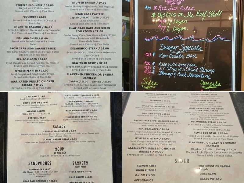 The Crazy Crab Menu