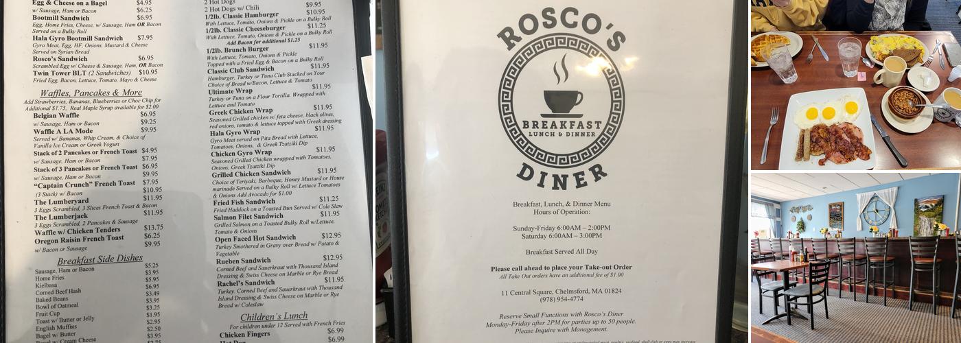 Rosco's Menu