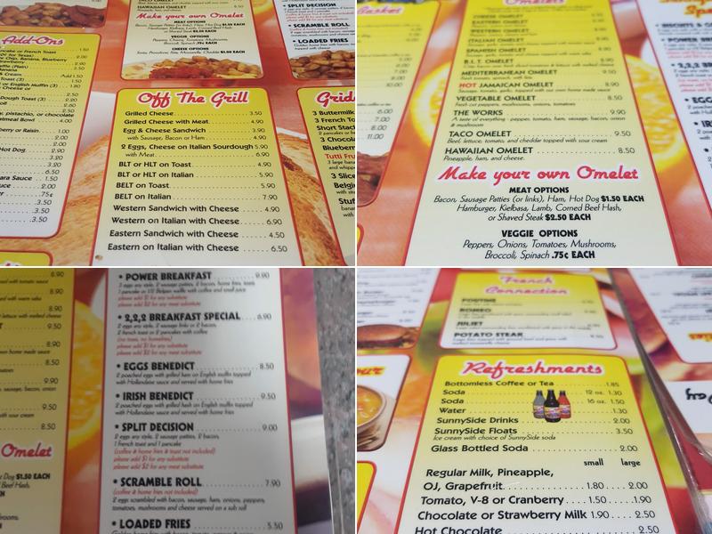 Sunnyside Diner Menu
