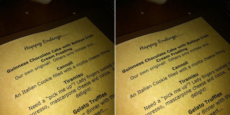 Anthony's Ristorante Menu