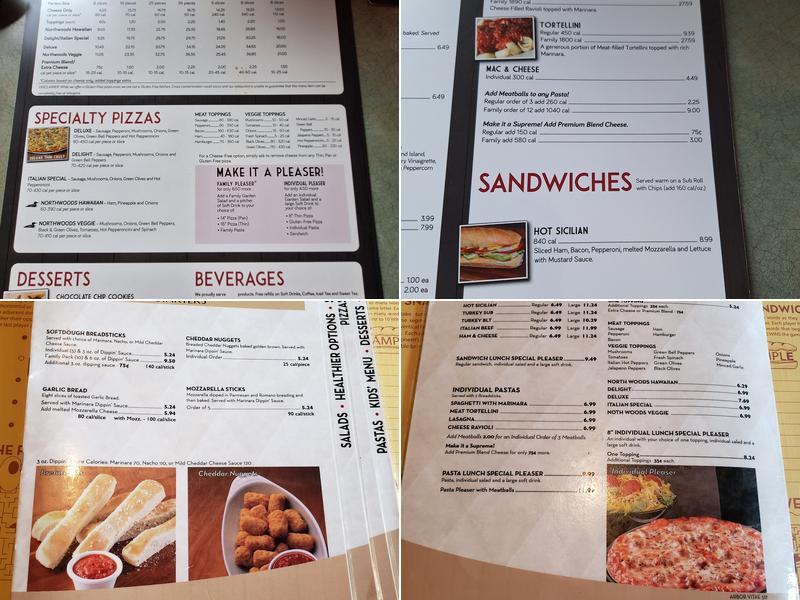 Monical's Pizza Menu