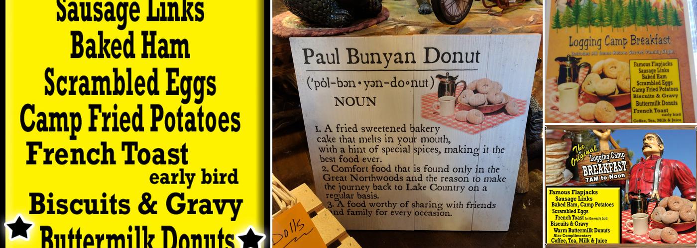 Paul Bunyan's Cook Shanty Menu