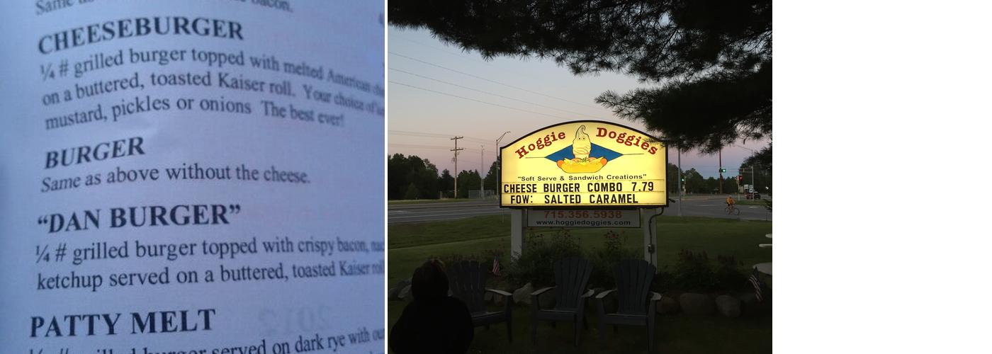 Hoggie Doggie's Menu