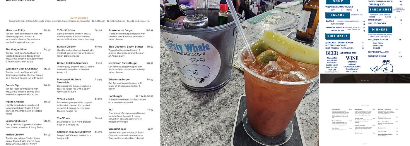 Thirsty Whale Menu