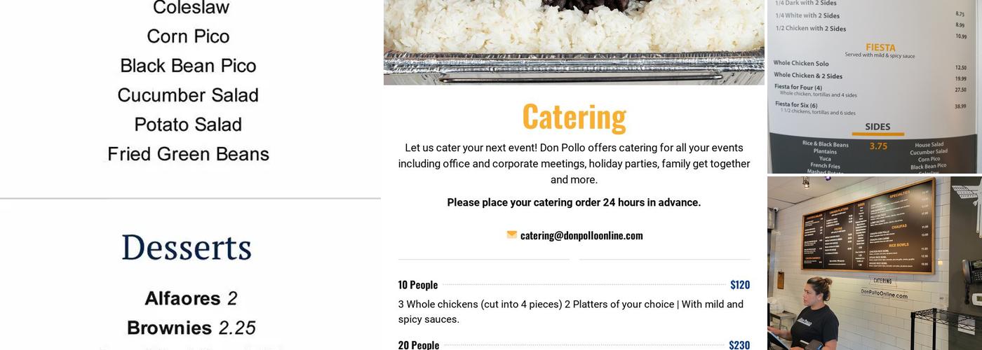 Don Pollo of Bethesda Menu