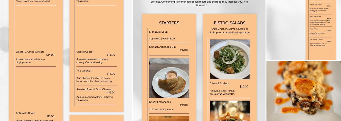 Persimmon Menu