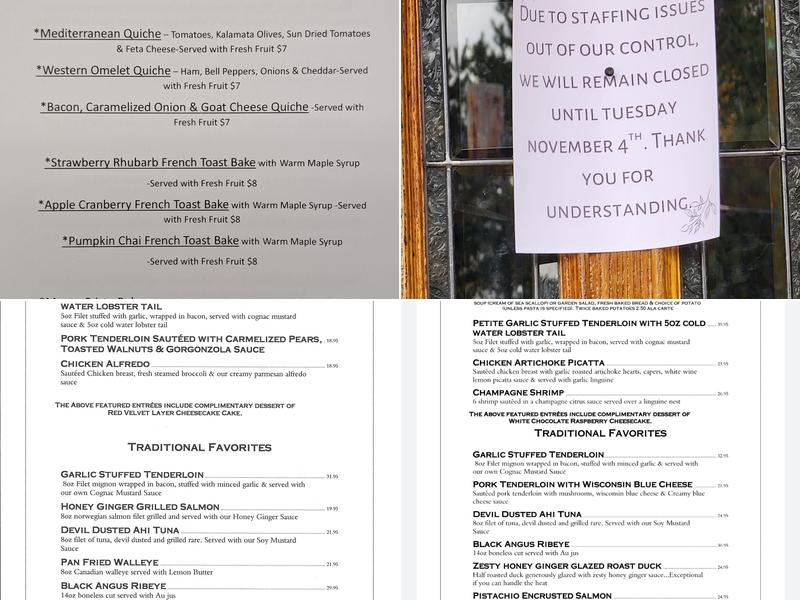 Jacobi's 1922 Menu
