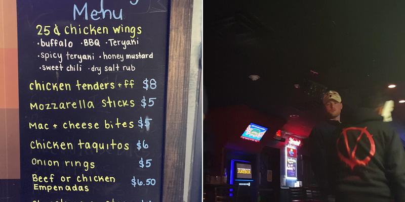Thirsty's Menu