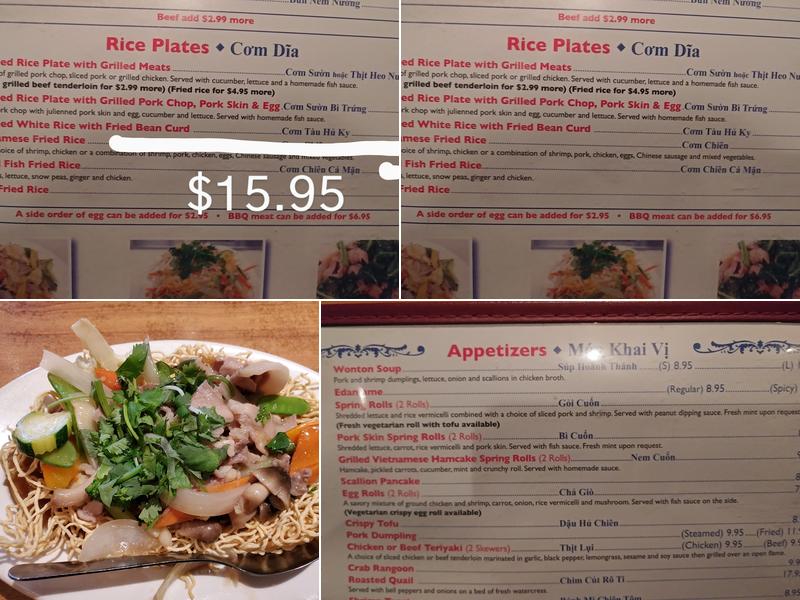 Pho Da Lat Menu