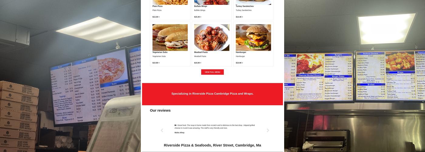 Riverside Pizza & Seafoods Menu