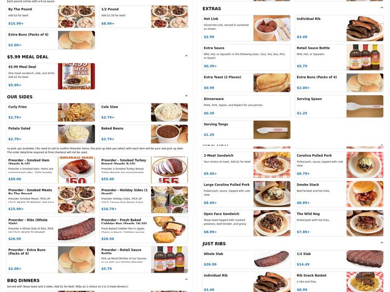 Hog Wild Pit Bar-B-Q Menu