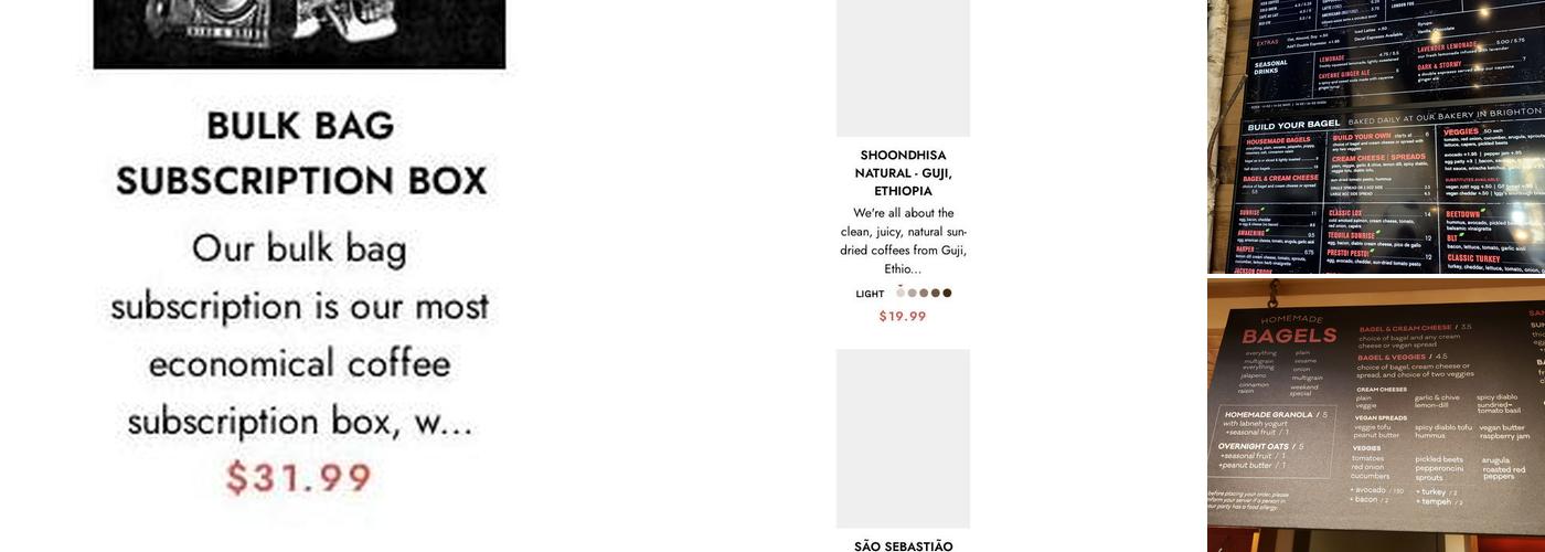 Pavement Coffeehouse - Newbury Menu