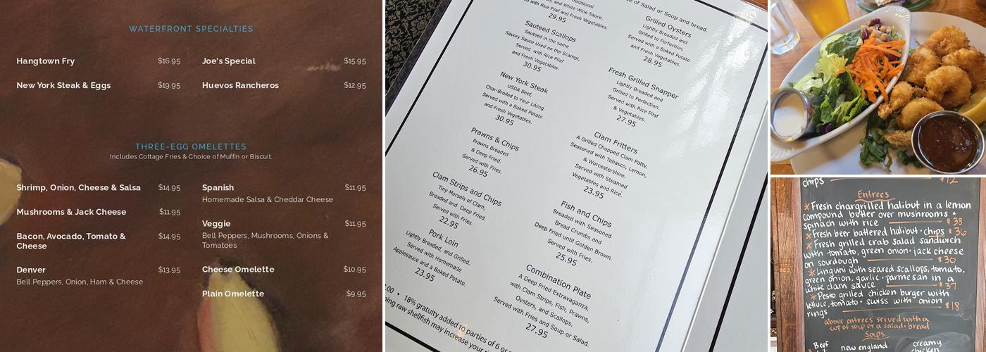 Café Waterfront Menu