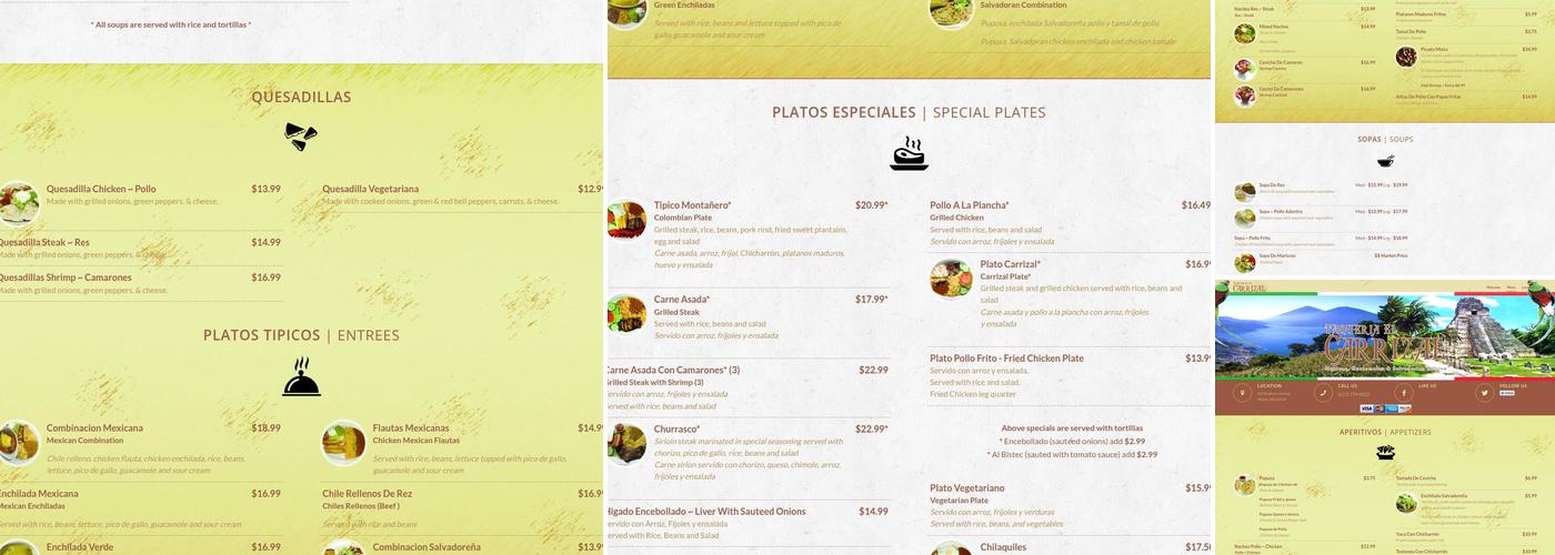 Taqueria El Carrizal Menu