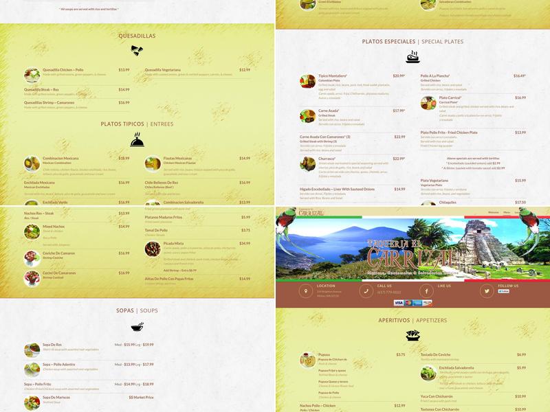 Taqueria El Carrizal Menu