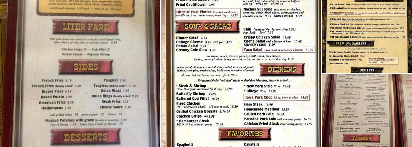 Hitchin Post Bar And Grill Menu