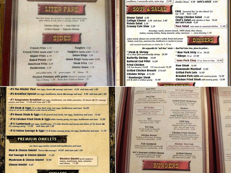 Hitchin Post Bar And Grill Menu