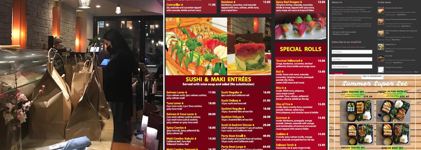 Mix-it Restaurant Menu