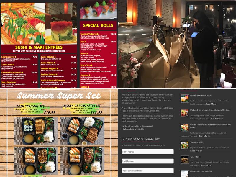 Mix-it Restaurant Menu