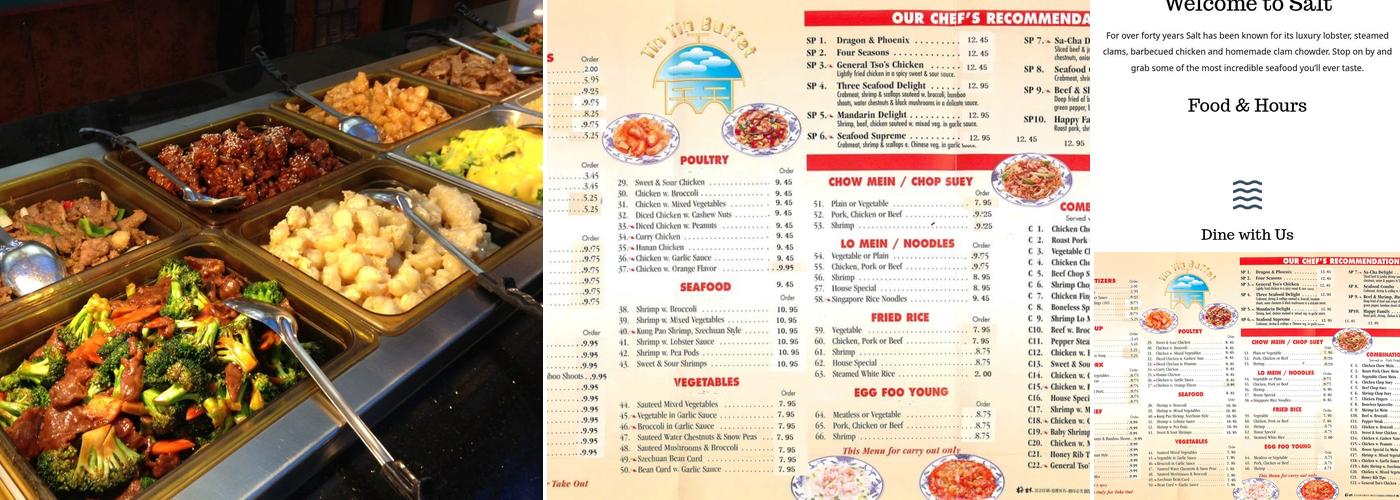 Tin Tin Buffet Menu