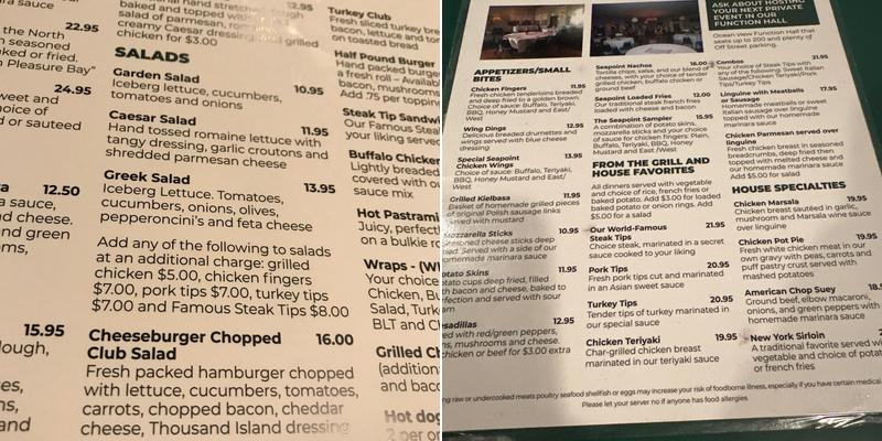 Seapoint Menu