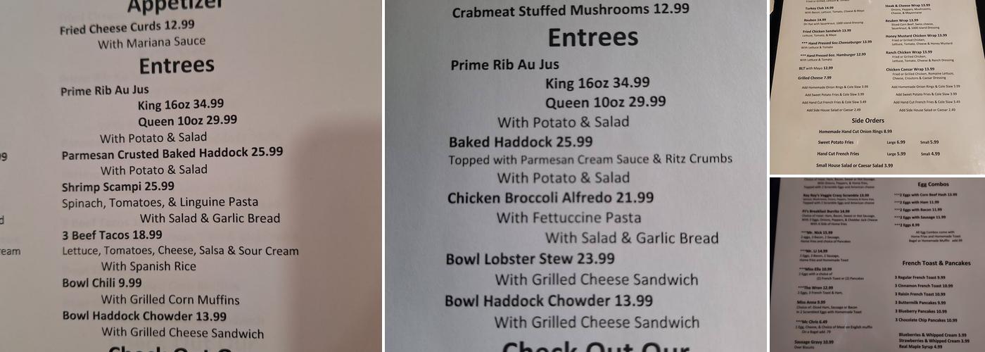Kimberly's Restaurant & Lounge Menu