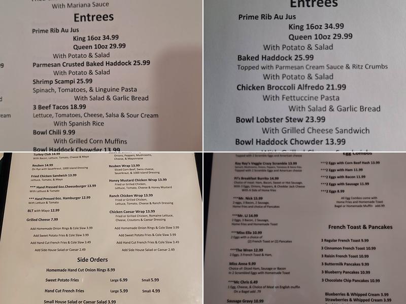 Kimberly's Restaurant & Lounge Menu