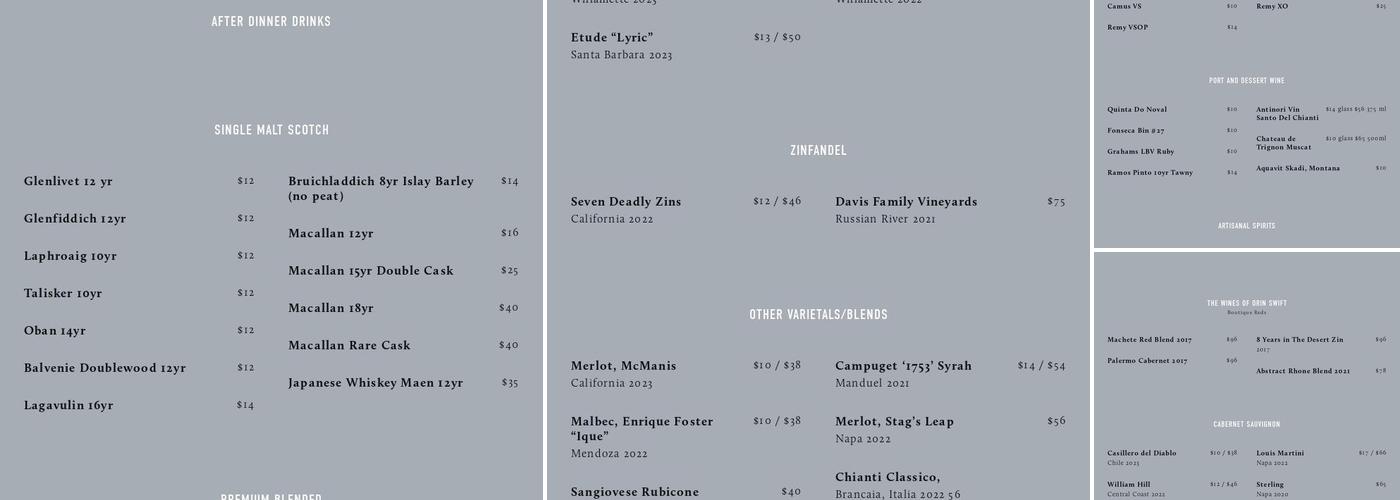 Nubar Menu