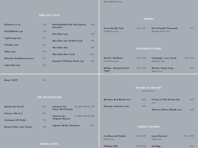 Nubar Menu