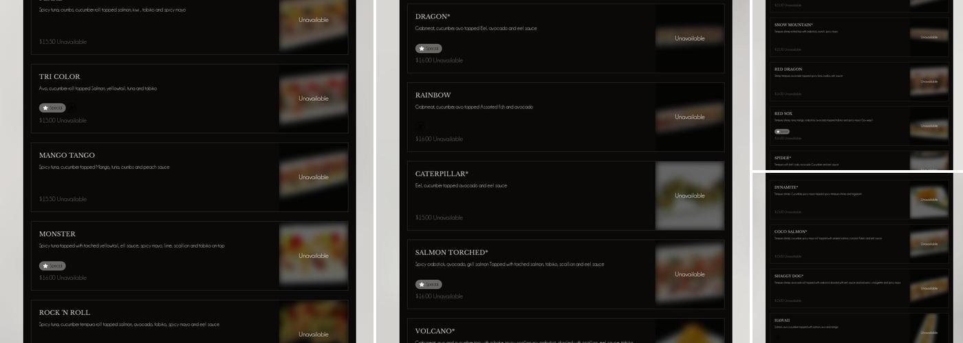 Le's sushi bar and restaurant Menu