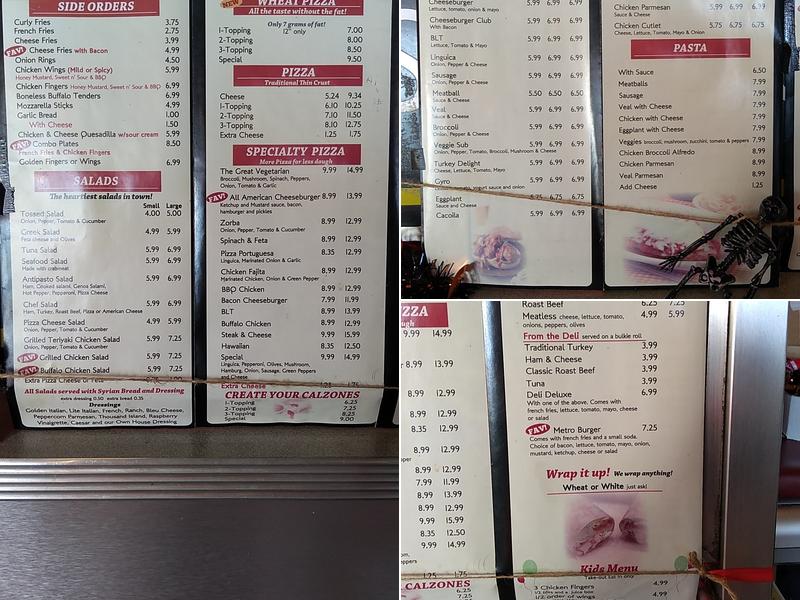 Metro Pizza & Sandwiches Menu