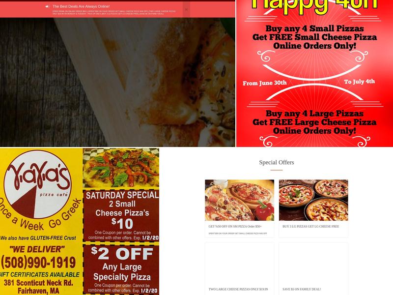 Yia Yia's Pizza Café Menu