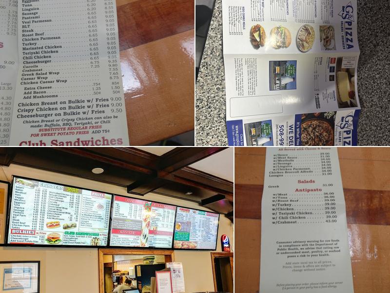 G&S Pizza Menu