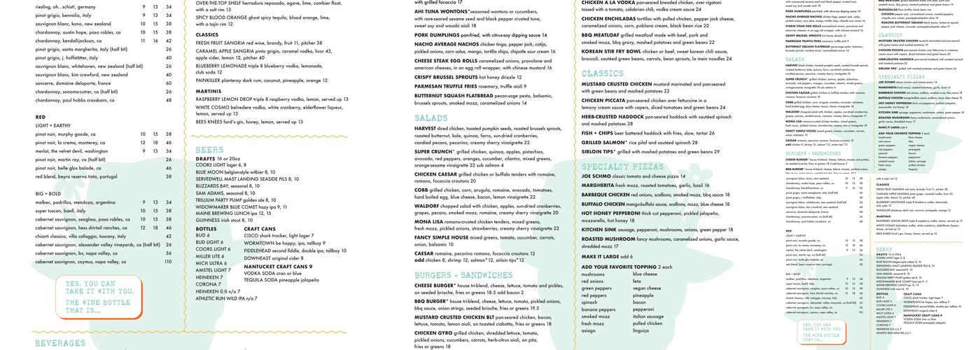 Joe's Original Menu