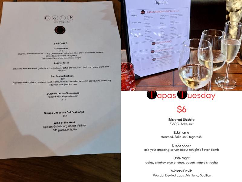 Cork Wine and Tapas Menu