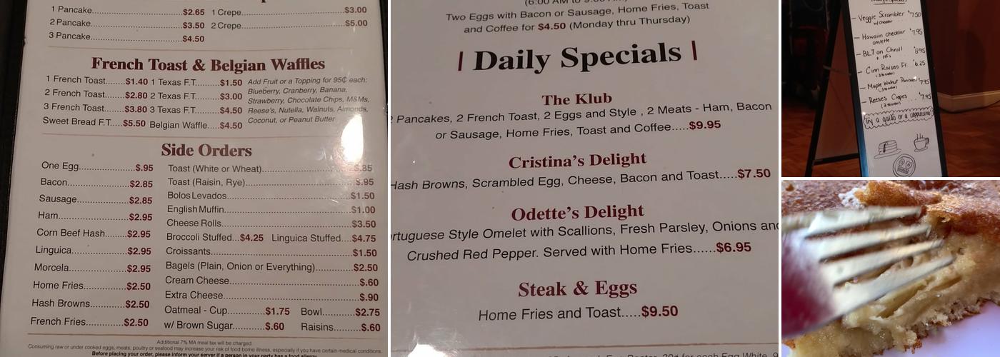 The Breakfast Klub Menu